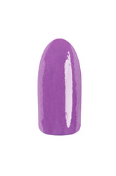 EzFlow TruGEL Last Call sampled onto fake nail featuring its purple creme finish